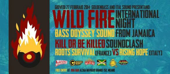 Kill Or Be Killed Soundclash ! 27 february 2014 ! Milano  Roots Survival (FR) VS Rising Hope (IT) 